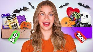 Cheap vs Expensive HALLOWEEN Mystery Boxes! *scammed*