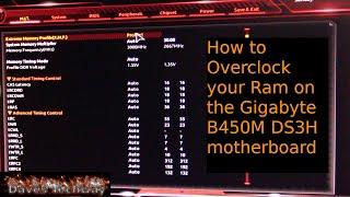 How to Overclock your Ram on the Gigabyte B450M DS3H motherboard