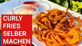 ️ GRILLBLITZ: Curly Fries selber machen, Pommes Locken, Grillbeilagen, Rezept Pommes Frites Grill