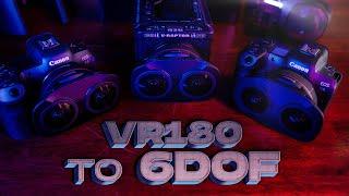 Create 6DoF Video from 3DoF VR180 using WebXR and Canon EOS VR in the Metaverse