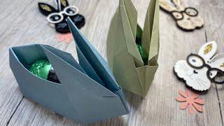 Origami Easter Bunny Basket