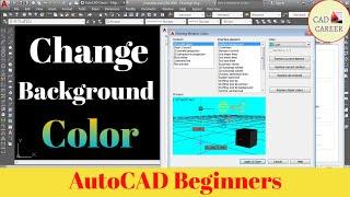 How to change The background Color in Autocad || using Option Command || Change BackGround Color