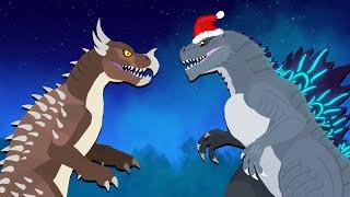 Godzilla and friends' Christmas | DinoMania - Godzilla cartoons