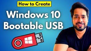 How To Make Windows 10 Bootable USB - (Hindi)