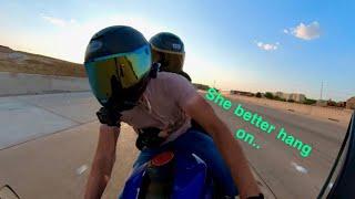 Taking the girl on a date “The gixxer brah ￼way”