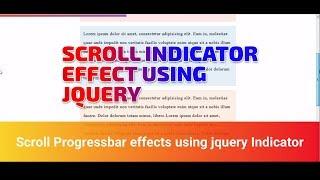 Scroll Progressbar, Scroll Indicator using Jquery Scrollpup
