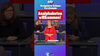 Designierte #Vorsitzende der #Grünen: #Analphabeten im Bundestag willkommen!