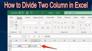 How to Divide Two Columns in Excel | Divide Two Columns in Excel || Divide Two Columns Like a Pro