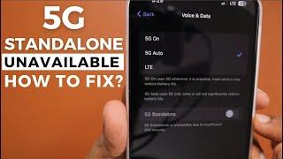 5G STANDALONE is Unavailable Error in iPhone?  How to Fix?