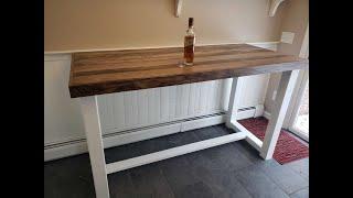 DIY HOW TO BUILD A BAR HEIGHT TABLE IN 15 MINUTES