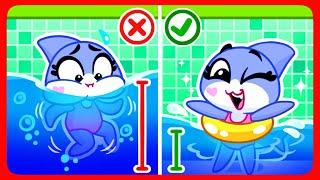 Safety Rules for Kids in the Pool  Waterpark for Kids Safety Cartoons for Toddlers