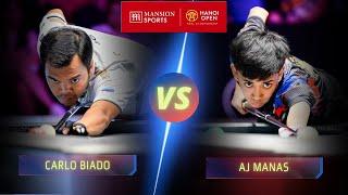 CARLO BIADO VS AJ MANAS | 2024 HANOI OPEN #billiards #9ballpool #highlights #nineball #hanoi