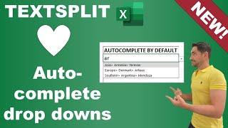 Searchable/autocomplete drop downs in Excel + TEXTSPLIT: No more dependent lists