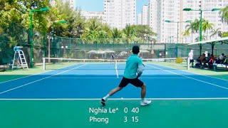 Nghia Le vs Phong - Giao hữu tennis Vietnam - Single match VTF ~750-800