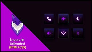 Criando Ícones 3D Brilhantes Usando Checkbox no CSS | Ícones Customizados no CSS (+Responsivo)