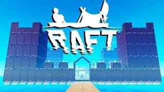 Fortress of the Ocean! - Building a Giant Castle! - Raft Gameplay