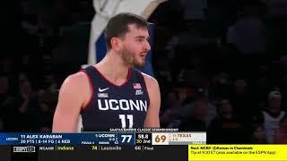 Alex Karaban 20 Points vs Texas | Full Highlights for UConn 11-20-23