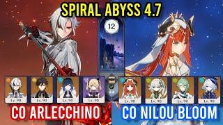 C0 Arlecchino & C0 Nilou Bloom | NEW Spiral Abyss 4.7 | Floor 12 36 Stars | Genshin Impact