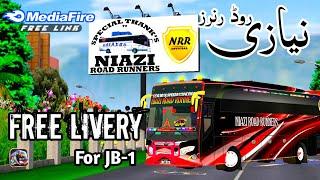 JB1 Free HD Livery || Niazi Road Runners HD Livery || VIP HD Livery For JB1 || Bussid