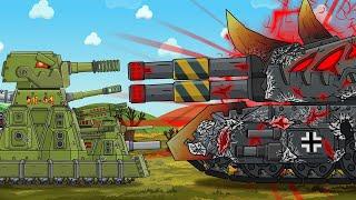 Battle of the Level LEGEND! KV-44-M2 VS RAMONS - Cartoons about tanks