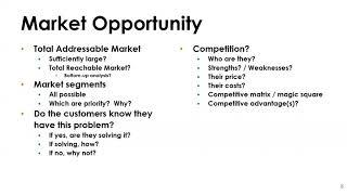 Screening & Evaluating - Market Opportunity