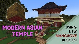 MODERN ASIAN TEMPLE - Using New Mangrove and Mud - Minecraft Snapshot 22w12a