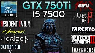 GTX 750 Ti + I5 7500 & 16GB Ram - Test In 9 Games In 2024 !