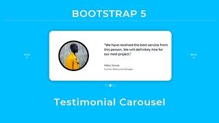 Bootstrap 5 Testimonial Carousel Slider