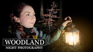 Light Painting Trees At Night - Woodland Photography Canon R5