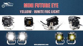 AUTOPOWERZ Headlight LED Fog Lamp Dual Color Spot Light High beam/Low beam for All Motorcycle 12-80V