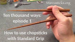 How to use chopsticks with the Standard Grip