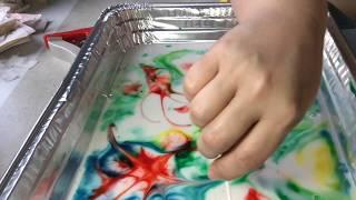 How to Marble paper with Milk - Pinterest tested DIY paper marbling 