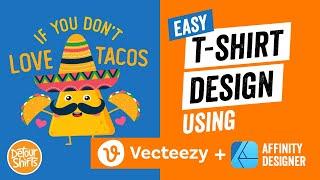 Easy T-Shirt Design with Vecteezy and Affinity Designer | Using Vector Graphics for Print on Demand