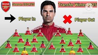 Arsenal Line Up Player In & Player Out ~ Transfer Winter January 2025