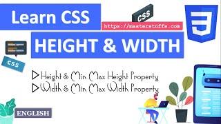 CSS Width & Height in English | Learn CSS3 | #MasterStuffs