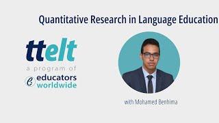 S4 2.0 Quantitative Research in Language Education by Mohamed Benhima