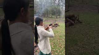 My Asian wife shoots for the first time!