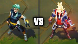 Heartsteel Ezreal vs Battle Academia Ezreal Skins Comparison (League of Legends)