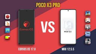 Corvus OS 17.0 vs MIUI 12.5.5 Global Poco X3 Pro (Benchmark & Gaming Test)