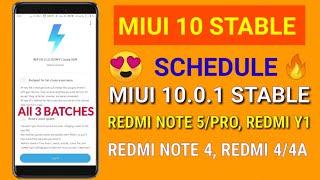 Miui 10 Global Stable update schedule | Miui 10.0.1 update for Redmi Y2 |miui 10 stable release date