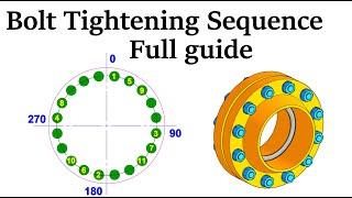 BOLT TIGHTENING SEQUENCE WITH SIMPLE CALCULATION TUTORIAL