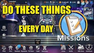 DO THIS EVERY DAY - Daily Quest List for Epic Seven