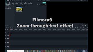 ZOOM Through Text Effect - FILMORA9