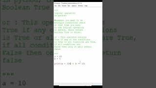 python OR logical operator #shorts #python #coding #pythontricks #pythonlogicaloperators