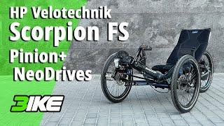 Scorpion FS 20 trike from HP Velotechnik fitted with Pinion and Neodrives