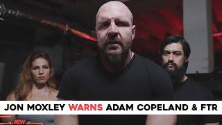 JON MOXLEY WARNS ADAM COPELAND & FTR IN EXPLOSIVE AEW SEGMENT!