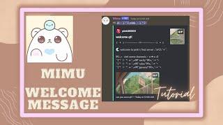 ༊*·˚ Mimu welcome message tutorial | slash commands (updated)
