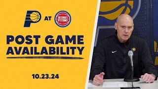 Indiana Pacers Postgame Media Availability at Detroit Pistons | October 23, 2024