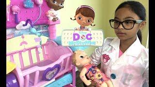 Disney Doc McStuffins Baby All In One Nursery Unboxing | Toys Academy