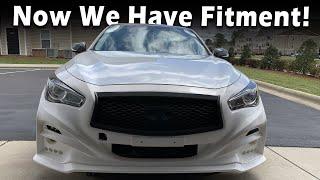 Fitting a Fiberglass Outcast Garage Front Bumper on an Infiniti Q50 (part 1)